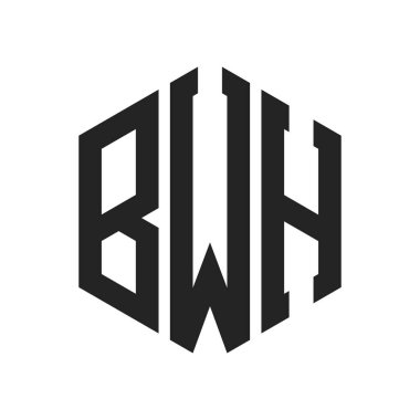BWH Logo Tasarımı. Altıgen şekil kullanan ilk Harf BWH Monogram Logosu