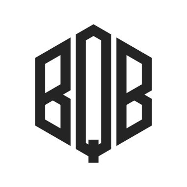 BQB Logo Tasarımı. Altıgen şekil kullanan ilk Harf BQB Monogram Logosu