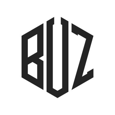 BUZ Logo Tasarımı. Altıgen şekilli Harf BuZ Monogram Logosu