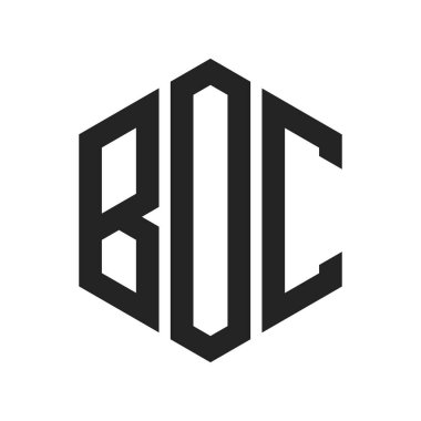 BOC Logo Tasarımı. Altıgen şekil kullanan İlk Harf BOC Monogram Logosu