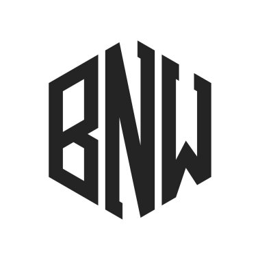 BNW Logo Tasarımı. Altıgen şekil kullanan ilk Harf BNW Monogram Logosu