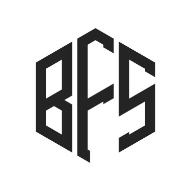 BFS Logo Design. Initial Letter BFS Monogram Logo using Hexagon shape clipart