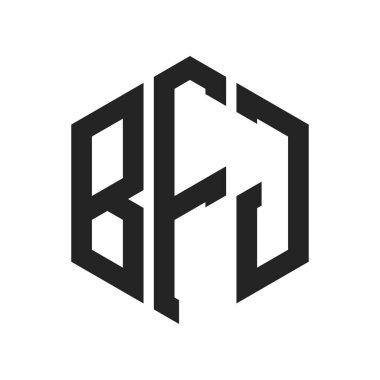 BFJ Logo Tasarımı. Altıgen şekil kullanan ilk Harf BFJ Monogram Logosu