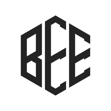 Arı Logosu Tasarımı. Altıgen şekil kullanan ilk Harf Arı Monogram Logosu