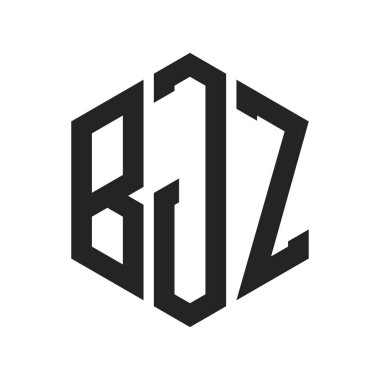 BJZ Logo Tasarımı. Altıgen şekilli ilk Harf BJZ Monogram Logosu