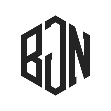 BJN Logo Tasarımı. Altıgen şekil kullanan ilk Harf BJN Monogram Logosu