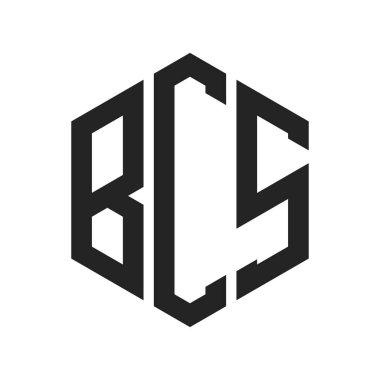 BCS Logo Design. Initial Letter BCS Monogram Logo using Hexagon shape clipart
