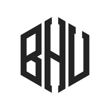 BHU Logo Tasarımı. Altıgen şekil kullanan ilk Harf BHU Monogram Logosu