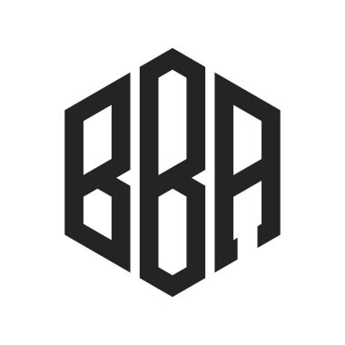 BBA Logo Tasarımı. Altıgen şekilli ilk Harf BBA Monogram Logosu