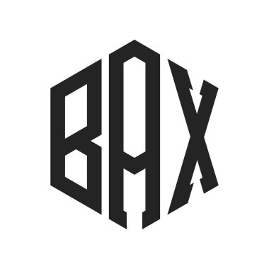 BAX Logo Tasarımı. Altıgen şekilli ilk Harf BAX Monogram Logosu