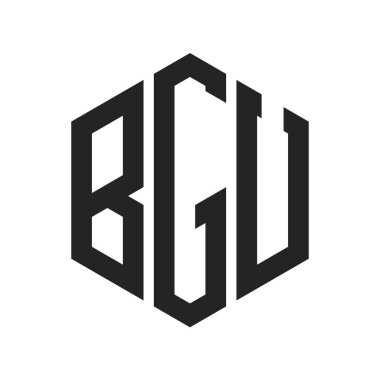 BGU Logo Tasarımı. Altıgen şekil kullanan ilk Harf BGU Monogram Logosu