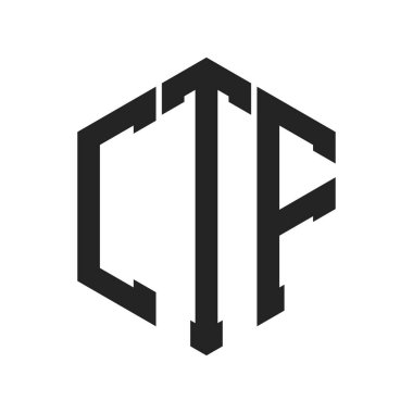 CTF Logo Tasarımı. Altıgen şekil kullanan ilk harf CTF Monogram Logosu