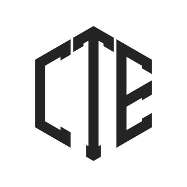 CTE Logo Tasarımı. Altıgen şekil kullanan ilk harf CTE Monogram Logosu