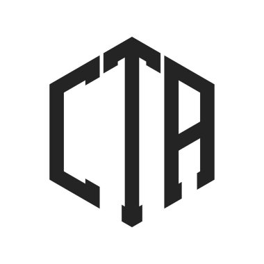 CTA logo tasarımı. Altıgen şekil kullanan ilk harf CTA Monogram logosu