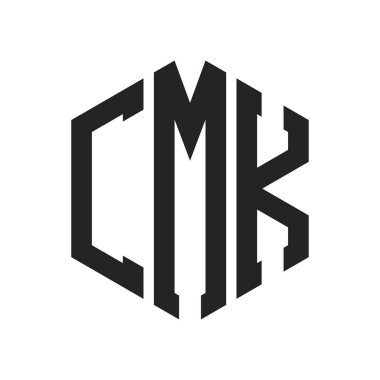 CMK Logo Design. Initial Letter CMK Monogram Logo using Hexagon shape clipart