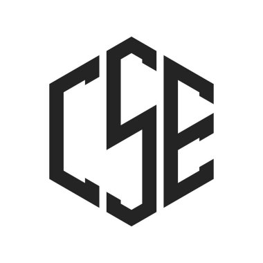 CSE Logo Tasarımı. Altıgen şekil kullanan İlk Harf CSE Monogram Logosu