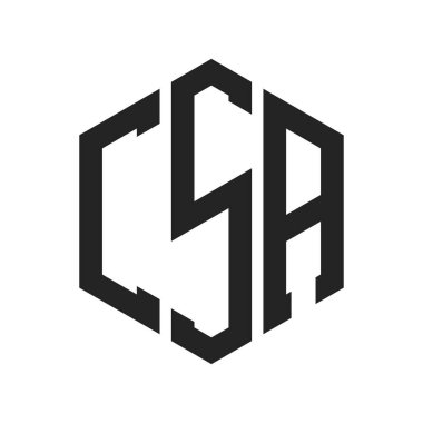 CSA Logo Tasarımı. Altıgen şekil kullanan ilk Harf CSA Monogram Logosu