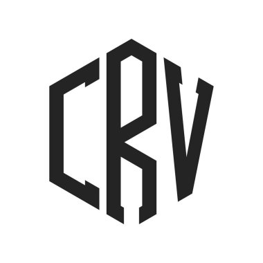 CRV Logo Tasarımı. İlk Harf CRV Monogram Logosu Hexagon şekli ile