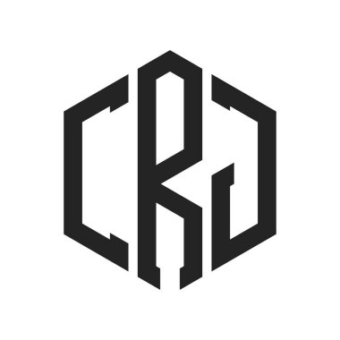CRJ Logo Tasarımı. Altıgen şekil kullanan ilk Harf CRJ Monogram Logosu