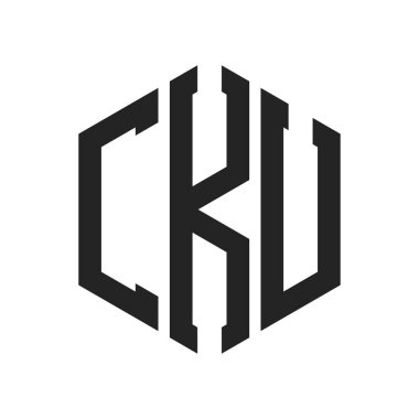 CKU Logo Tasarımı. İlk Harf CKU Monogram Logosu Hexagon şekli ile