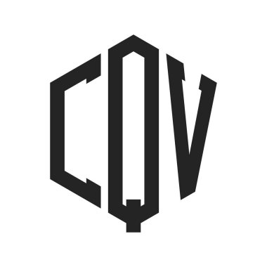 CQV Logo Tasarımı. İlk Harf CQV Monogram Logosu Hexagon şekli ile