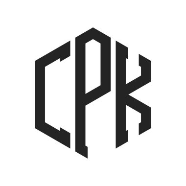 CPK Logo Tasarımı. İlk Harf CPK Monogram Logosu Hexagon şekli ile