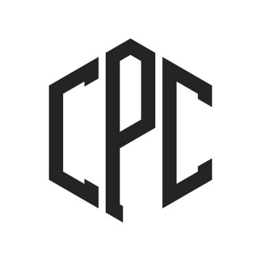 CPC Logo Tasarımı. İlk Harf CPC Monogram Logosu Hexagon şekli ile