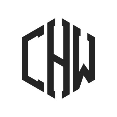 CHW Logo Tasarımı. İlk Harf CHW Altıgen şekilli Monogram Logosu