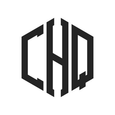 CHQ Logo Tasarımı. İlk Harf CHQ Monogram Logosu Hexagon şekli ile