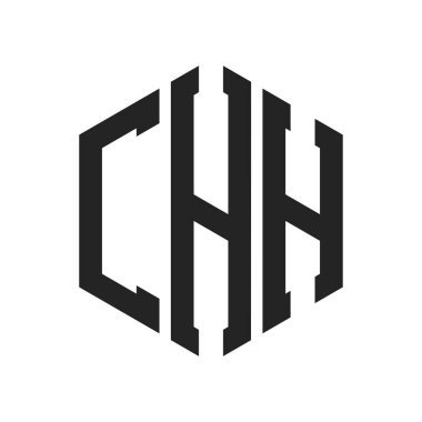 CHH Logo Tasarımı. İlk Harf CHH Monogram Logosu Hexagon şekli ile