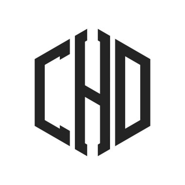 CHD Logo Tasarımı. İlk Harf CHD Monogram Logosu Altıgen şekilli