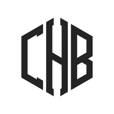 CHB Logo Tasarımı. İlk Harf CHB Monogram Logosu Hexagon şekli ile