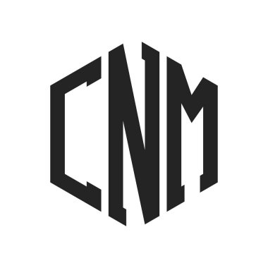 CNM Logo Tasarımı. Altıgen şekilli İlk Harf CNM Monogram Logosu