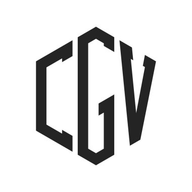 CGV Logo Tasarımı. İlk Harf CGV Monogram Logosu Hexagon şekli ile