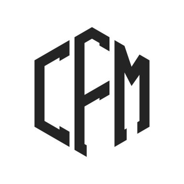 CFM Logo Design. Initial Letter CFM Monogram Logo using Hexagon shape clipart