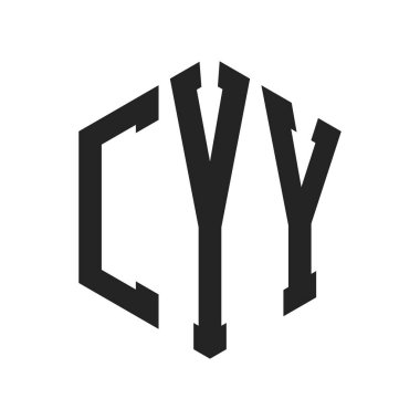 CYY Logo Tasarımı. Altıgen şekilli ilk Harf CYY Monogram Logosu