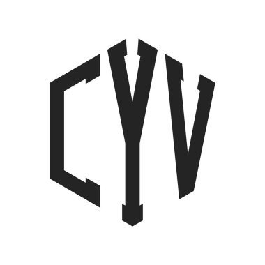 CYV Logo Tasarımı. İlk Harf CYV Monogram Logosu Hexagon şekli ile