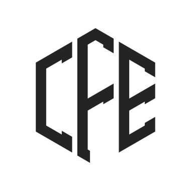 CFE Logo Tasarımı. Altıgen şekil kullanan İlk Harf CFE Monogram Logosu