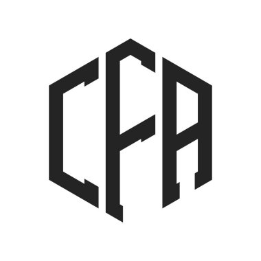 CFA Logo Design. Initial Letter CFA Monogram Logo using Hexagon shape clipart