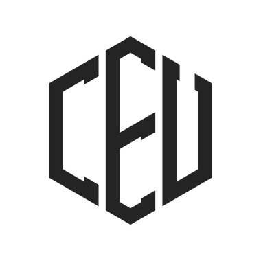 CEU Logo Tasarımı. Altıgen şekilli ilk Harf CEU Monogram Logosu