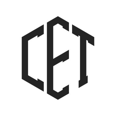 CET Logo Tasarımı. Altıgen şekilli ilk Harf CET Monogram Logosu