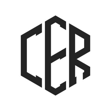 CER Logo Tasarımı. İlk Harf CER Monogram Logosu Hexagon şekli ile