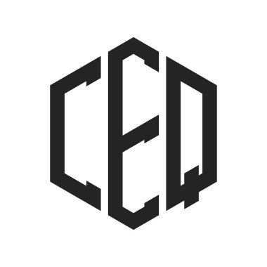 CEQ Logo Tasarımı. Baş Harf CEQ Monogram Logosu Hexagon şekli ile