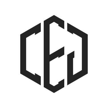 CEJ Logo Tasarımı. Altıgen şekil kullanan ilk Mektup CEJ Monogram Logosu