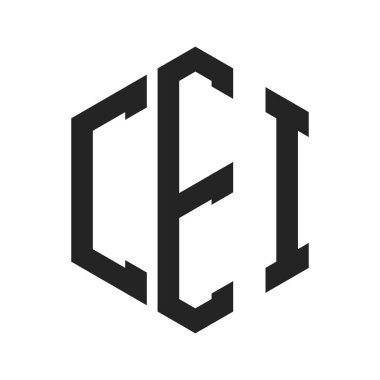 CEI Logo Tasarımı. Altıgen şekilli ilk Harf CEI Monogram Logosu