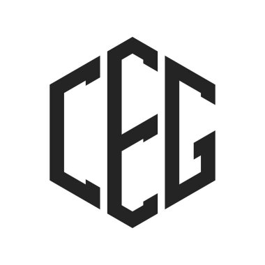 CEG Logo Tasarımı. İlk Mektup CEG Monogram Logosu Hexagon şekli ile