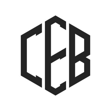 CEB Logo Tasarımı. Altıgen şekil kullanan ilk Mektup CEB Monogram Logosu