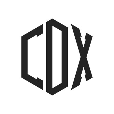 CDX Logo Design. Initial Letter CDX Monogram Logo using Hexagon shape clipart