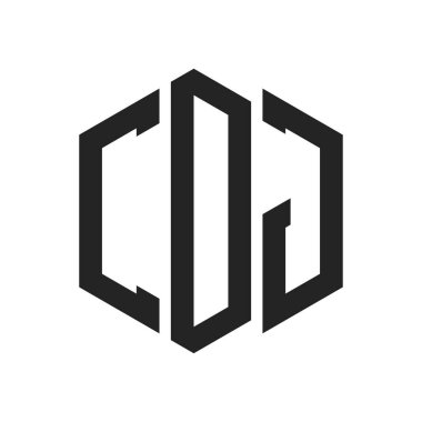 CDJ Logo Tasarımı. Altıgen şekilli İlk Harf CDJ Monogram Logosu