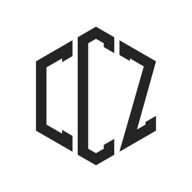CCZ Logo Tasarımı. Altıgen şekilli İlk Harf CCZ Monogram Logosu